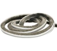 KOTARBAU® Junta de cepillo autoadhesiva 20 m x 6,9 mm x 12 mm, Tira de sellado, Cinta de sellado para ventanas, puertas correderas, Burlete de pelo, Cepillo de sellado