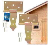 KOTARBAU Kreuzgehänge 100-400 mm 2 unidades Ladenband Torscharnier Türband Werfgehänge Scharnier Baubeschlag Gartentorband Gartenentorfalle pulverbeschichtet