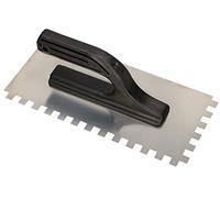 KOTARBAU® Llana Dentada con Hoja de Acero Inoxidable, 10x10, 270 mm, Paleta de alisado con Mango de plástico, Peine de Diente para colocación de baldosas, Espátula de Dientes, Alisadora para Azulejos