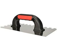 KOTARBAU® Llana dentada de acero inoxidable, 12 x 12 mm / 270 mm, Paleta de alisado con mango de plástico, Peine de diente para colocación de baldosas, Espátula Dentada, Alisadora para azulejos