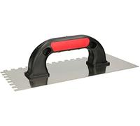 KOTARBAU® Llana dentada de acero inoxidable, 8 x 8 mm / 270 mm, Paleta de alisado con mango de plástico, Peine de diente para colocación de baldosas, Espátula Dentada, Alisadora para azulejos