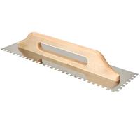 KOTARBAU® Llana dentada de acero inoxidable, 8 x 8 mm / 480 mm, Paleta de alisado con mango de madera, Llana peine de diente para colocación de baldosas, Espátula Dentada, Alisadora para azulejo