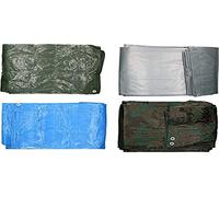 KOTARBAU Lona de Tejido de 2 x 3 m, Color Plateado, 200 g/m2, con Ojales Reforzados, Lona de protección, cordón, Impermeable
