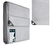 KOTARBAU® Lona Impermeable Exterior 8x10 m, Plata, 160 g/m²