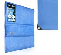 KOTARBAU® Lona Impermeable Exterior - Polietileno - 1,5x2 m - Azul - 75 g/m2 - Lona Suelo Piscina - Cubierta Reforzada con Ojales - Cubierta de Protección para Jardín - Resistente - Universal