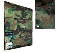 KOTARBAU® Lona Impermeable Exterior - Polietileno - 4x6 m - Camuflaje - 80 g/m2 - Lona Suelo Piscina - Cubierta Reforzada con Ojales - Cubierta de Protección para Jardín - Resistente - Universal