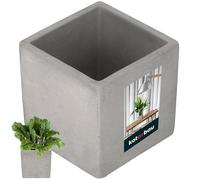 KOTARBAU® Maceta cuadrada de hormigón de 11 cm, Tiesto para plantas, Macetero de cemento para interiores, Diseño Minimalista, industrial, Macetas, Maceta de piedra, Estilo moderno, Maceta para plantas