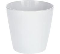 KOTARBAU® Maceta de cerámica esmaltada, Ø 13cm, Tiesto para Plantas, Macetero para Interiores, Minimalista, Blanco, Maceta Universal, Maceteros, Macetas Blancas, Maceta básica, Maceta Redonda