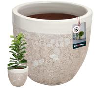 KOTARBAU® Macetero de 26 cm de altura de 30 cm, maceta de cerámica blanca, resistente a las heladas, para exterior, exterior e interior