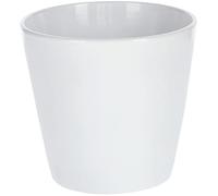 KOTARBAU Macetero de cerámica, 16 cm, clásico, color blanco liso