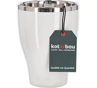 KOTARBAU® Macetero de cerámica para orquídeas H 170 mm, Maceta para orquídeas, Maceta Blanca, Tiesto para Plantas, Macetas de Ceramica, Maceta metálica, Elegante, Efecto Espejo, Reflejo Brillante