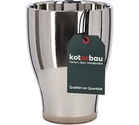 KOTARBAU® Macetero de cerámica para orquídeas H 170 mm, Maceta para orquídeas, Maceta Plateada, Tiesto para Plantas, Macetas de Ceramica, Maceta metálica, Elegante, Efecto Espejo, Reflejo Brillante