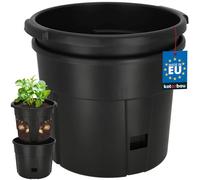 KOTARBAU® Macetero para patatas, 30 cm, maceta para patatas, maceta de plástico, color negro