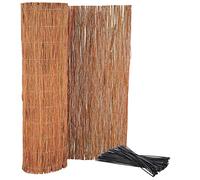 KOTARBAU® Malla de ocultación, 110 x 500 cm, Rollo de 5 Metros, Valla de Mimbre, Cerca, Malla para ocultación y decoración de ambientes, Cañizo, Privacidad, Jardín, Balcón, Terraza, Bridas Incluidas