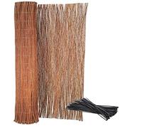 KOTARBAU® Malla de ocultación, 150 x 500 cm, Rollo de 5 Metros, Valla de Mimbre, Cerca, Malla para ocultación y decoración de ambientes, Cañizo, Privacidad, Jardín, Balcón, Terraza, Bridas Incluidas