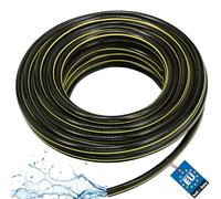 KOTARBAU® Manguera de jardín de 3/4", 20 m, 4 Capas, Manguera de PVC Reforzada, Antitorsión, Negro, Manguera Profesional para regar Plantas, Manguera jardín, Manguera de Agua, Manguera riego Flexible