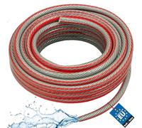KOTARBAU® Manguera de jardín de 3/4" 20 m, 6 capas, Manguera de PVC reforzada, Anti torsión, Gris, Manguera profesional para regar plantas, Manguera jardín, Manguera de agua, Manguera riego flexible