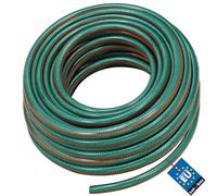 KOTARBAU® Manguera de jardín de 3/4", 50 m, 3 capas, Manguera de PVC reforzada, Color verde, Manguera profesional para regar plantas, Manguera jardín, Manguera de agua, Manguera riego flexible