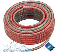 KOTARBAU® Manguera de jardín de 3/4" 50 m, 6 Capas, Manguera de PVC Reforzada, Anti torsión, Gris, Manguera Profesional para regar Plantas, Manguera jardín, Manguera de Agua, Manguera riego Flexible