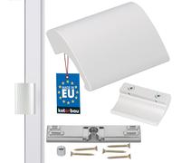 KOTARBAU® Manija para puerta de balcón, Tirador de puerta de terraza, Tirador de puerta plateado, Manilla para puerta balconera, Asa de agarre para fumadores, Manilla de aluminio para balcones