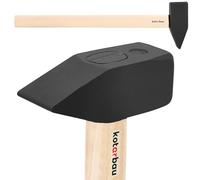 KOTARBAU® Martillo - 5 kg - Acero - Maza Cuña Leña - Maza Albañil - Mazo Demolicion - Machota Albañil - con Mango de Madera - 70 cm - Negro & Natural
