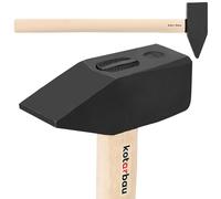 KOTARBAU® Martillo - 6 kg - Acero - Maza Cuña Leña - Maza Albañil - Mazo Demolicion - Machota Albañil - con Mango de Madera - 70 cm - Negro & Natural