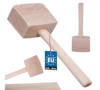 KOTARBAU® Martillo de Madera, 315 mm, Mazo de Madera de Haya, Maza Rectangular para Trabajos de Corte, desbaste y Tallado de Madera, Uso en carpintería