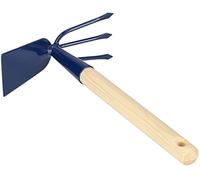 KOTARBAU® Mini azada de Metal, Azada binadora con rastrillos para jardinería, Azada pequeña para mullir, airear y desherbar, Azada Doble, Herramientas de jardín para Tierra, Azada de Mano de 3 púas