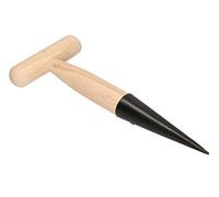 KOTARBAU® Mini Perforadora de Agujeros de Madera, Plantador con Mango de Madera y Punta de Acero, Pincho plantador de jardinería para bulbos y brotes, Herramientas de siembra para Granja de jardín