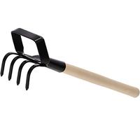 KOTARBAU® Mini rastrillo con Hoz de Mano de Metal, Rastrillos para Trabajos de jardinería, Rastrillo pequeño 2 en 1 para Limpiar, mullir y Alisar el Terreno, Herramientas de jardín para Tierra