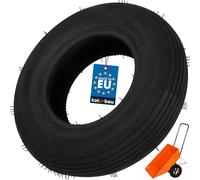 KOTARBAU® Neumático Carretilla - 4.00-8 - Goma - ⌀ 38 cm - Negro - Cubierta De Goma Carretilla - Neumático de Recambio - Cubierta de Recambio - Fácil Montaje - Resistente Al Desgaste