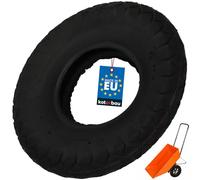 KOTARBAU® Neumático Carretilla - 4 PR Perfil de Bloques - Goma - ⌀ 44 cm - Negro - Cubierta De Goma Carretilla - Neumático de Recambio - Cubierta de Recambio - Fácil Montaje - Resistente Al Desgaste