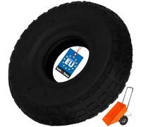KOTARBAU® Neumático para Carretilla de Mano - Goma - 3.50-4 - 4PR - Negro - Rueda para Carro de Jardín - Repuesto para Carretilla De Mano - ⌀ 26 cm - Resistente