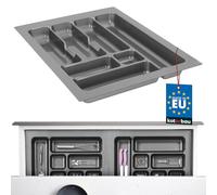 KOTARBAU® Organizador de cubiertos para cajon, 49 x 38,5 cm, Bandeja para Cubiertos, Cubertero para menaje, Organizador de Cubertería, Organizador grande de plástico, Mediano, Organizador de cajones
