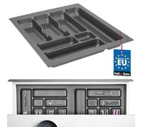 KOTARBAU® Organizador de cubiertos para cajon, 49 x 43,5 cm, Bandeja para Cubiertos, Cubertero para menaje, Organizador de Cubertería, Organizador grande de plástico, Mediano, Organizador de cajones
