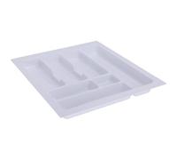 KOTARBAU® Organizador de cubiertos para cajon, 49 x 43,5 cm, Bandeja para Cubiertos, Cubertero para menaje, Organizador de Cubertería, Organizador mediano de plástico, Blanco, Organizador de cajones