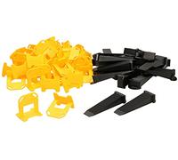 KOTARBAU® Pack de Sistema de Nivelación de Baldosas, 240 calzos/lengüetas de 1 mm + 80 cuñas, Clips Espaciadores, Cuñas Reutilizables, Niveladores para azulejos, Distanciadores para juntas