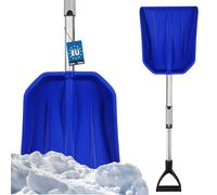 KOTARBAU® Pala de nieve para coche, de plástico, con mango telescópico de aluminio, 28,5 - 46,5 cm, pala pequeña para coche, pala de nieve, pala de nieve