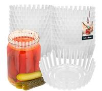 KOTARBAU® Peso de fermentación para tarros de conservas, diámetro de 100 mm, polipropileno, 2 paquetes de 10 unidades, tapas de fermentación, soporte para conservas de pepinos, colador para