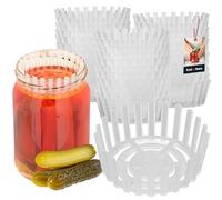 KOTARBAU® Peso de fermentación para tarros de conservas, polipropileno, 75 mm, 3 paquetes de 12 pesos de fermentación, tapa de fermentación, ayuda para encurtidos, colador para tarros de conservas,