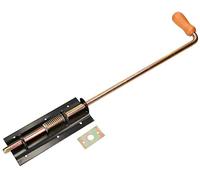 KOTARBAU® Pestillo con muelle, Cerrojo de acero, 550/13 mm, Revestimiento en polvo, Negro, Cerrojo para puertas de garaje, portones o cancelas, Pestillo de resorte, Pestillo con mango de madera