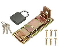 KOTARBAU® Pestillo de puerta con candado 130 mm, Pestillo con pasador deslizante, Pestillo de acero inoxidable, Cerrojo de seguridad, Cerrojo universal para puertas, armarios, portones o cancelas