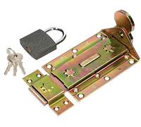 KOTARBAU® Pestillo de puerta con candado 180 mm, Pestillo con pasador deslizante, Pestillo de acero inoxidable, Cerrojo de seguridad, Cerrojo universal para puertas, armarios, portones o cancelas