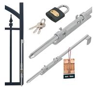 KOTARBAU® Pestillo de puerta de 500 mm, galvanizado, ancho de 21 mm, con candado, cerrojo largo, cerrojo para puerta exterior