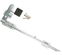 KOTARBAU® Pestillo deslizante para puertas con candado, 800 x 140 mm, Cerrojo para candado, Acero galvanizado, Cerrojo de seguridad para verjas, puertas de jardín, Tope de puerta