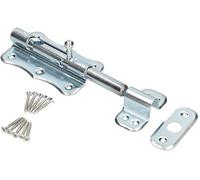 KOTARBAU® Pestillo para puerta, 120 mm, Pestillo con pasador deslizante, Acero inoxidable, Cerrojo de seguridad, Plateado, Pestillo deslizante, Tornillos incluidos