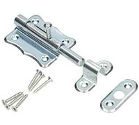 KOTARBAU® Pestillo para puerta, 50 mm, Pestillo con pasador deslizante, Acero inoxidable, Cerrojo de seguridad, Plateado, Pestillo deslizante, Tornillos incluidos