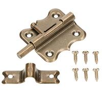 KOTARBAU® Pestillo para puerta, 50 mm, Pestillo de acero con pasador deslizante, Cerrojo de seguridad, Pestillo deslizante, Cerrojo ornamental, Latón bronce, Tornillos incluidos