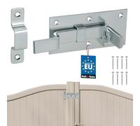 KOTARBAU® Pestillo universal de acero 60 x 130 mm curvado para puertas y puertas de jardín, pestillo de perno para puerta de jardín, pestillo de puerta de jardín, pestillo corredizo, cerrojo corredizo