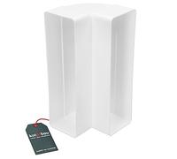 KOTARBAU® Pieza de desviación de 204x60mm Vertical Arco de Canal Rectangular Vertical de 90° Canal Plano Rectangular ángulo de plástico Color Blanco Conector de conducto de Salida de Aire Suministro
